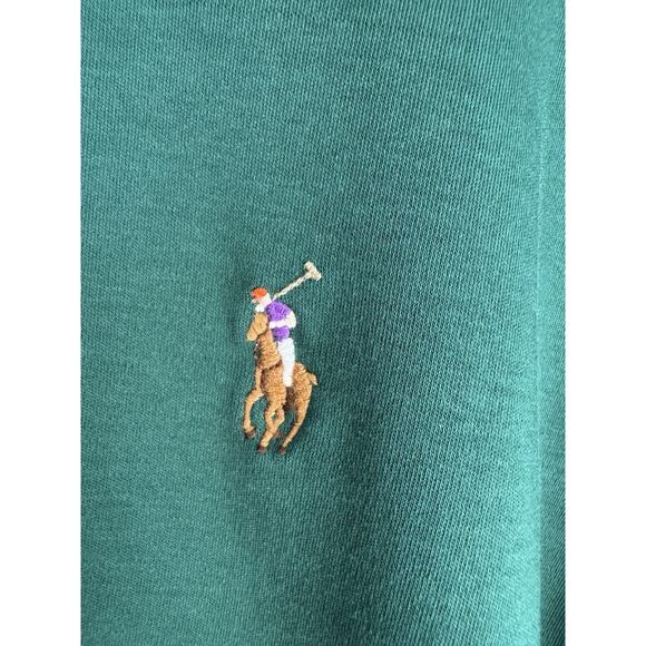 Polo Ralph Lauren Men’s M Long Sleeve Pima Soft Touch Polo Shirt Green - Picture 6 of 11